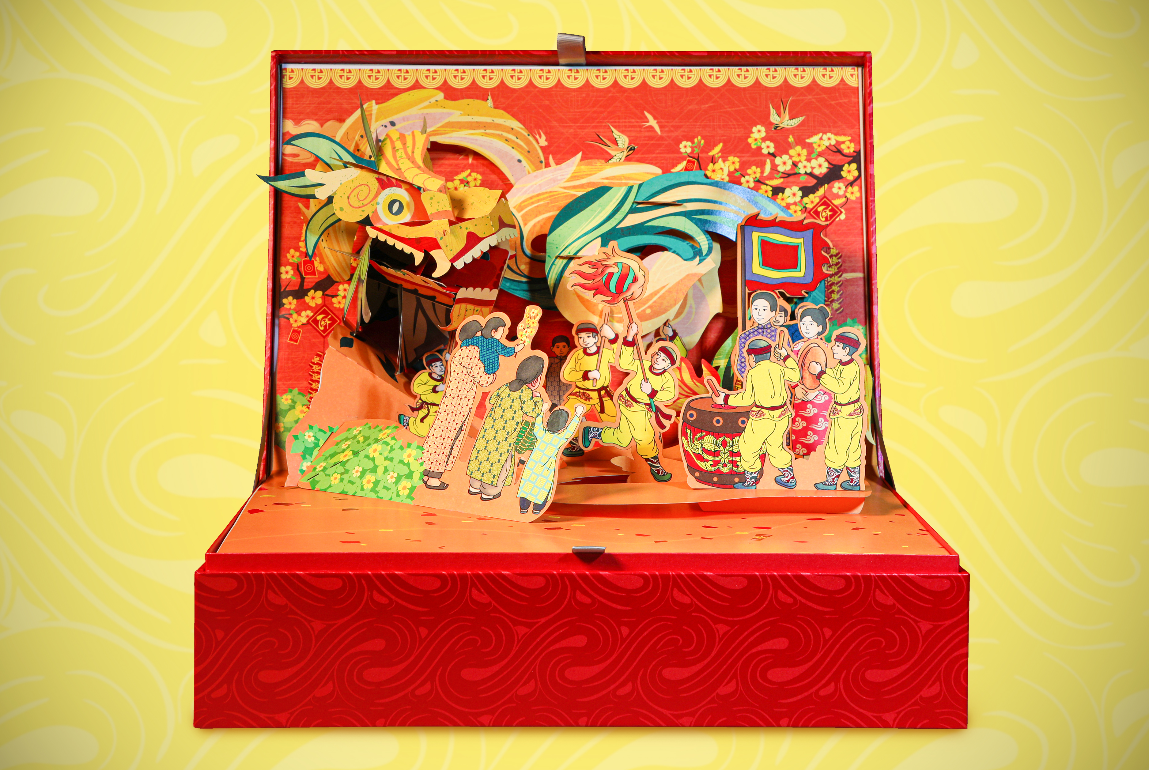3 set quà đặc biệt trong Hộp Qùa Ngày Tết 3D của The Paper Design