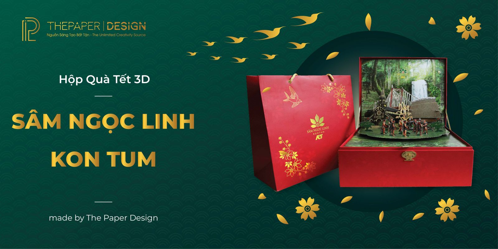 Hộp quà 3D Sâm Ngọc Linh - The Paper Design