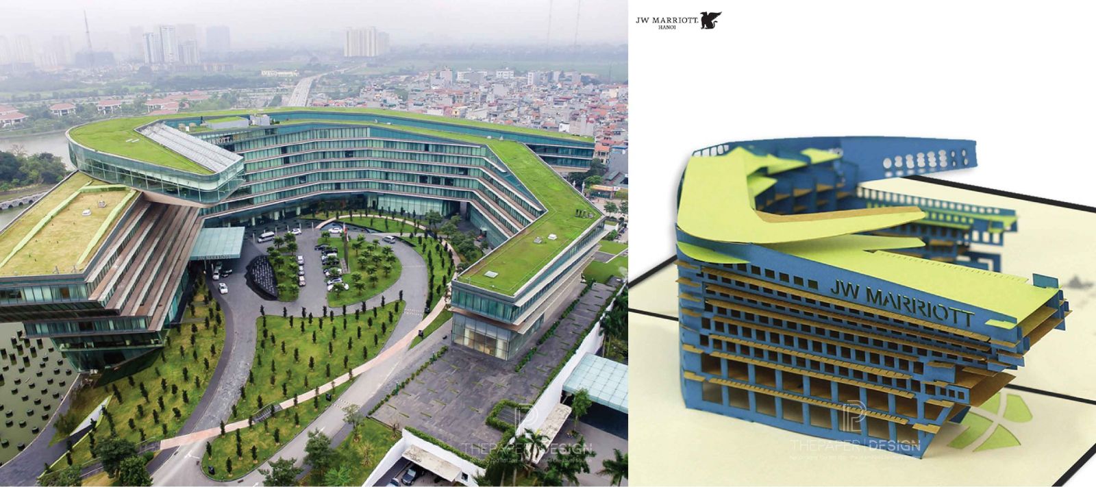 Thiệp 3D khách sạn JW Mariott Hà Nội - The Paper Design