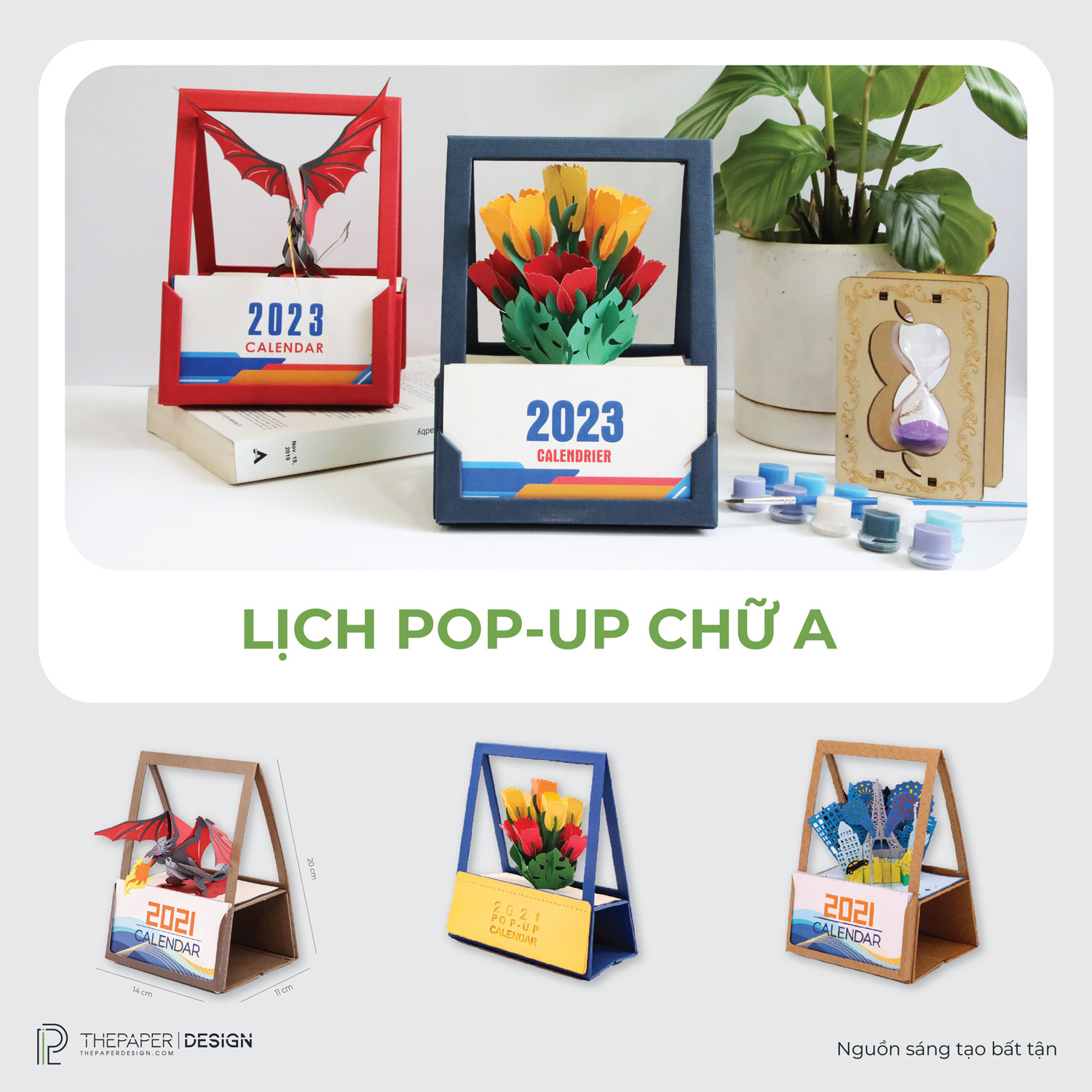 Lịch pop-up 3D The Paper Design