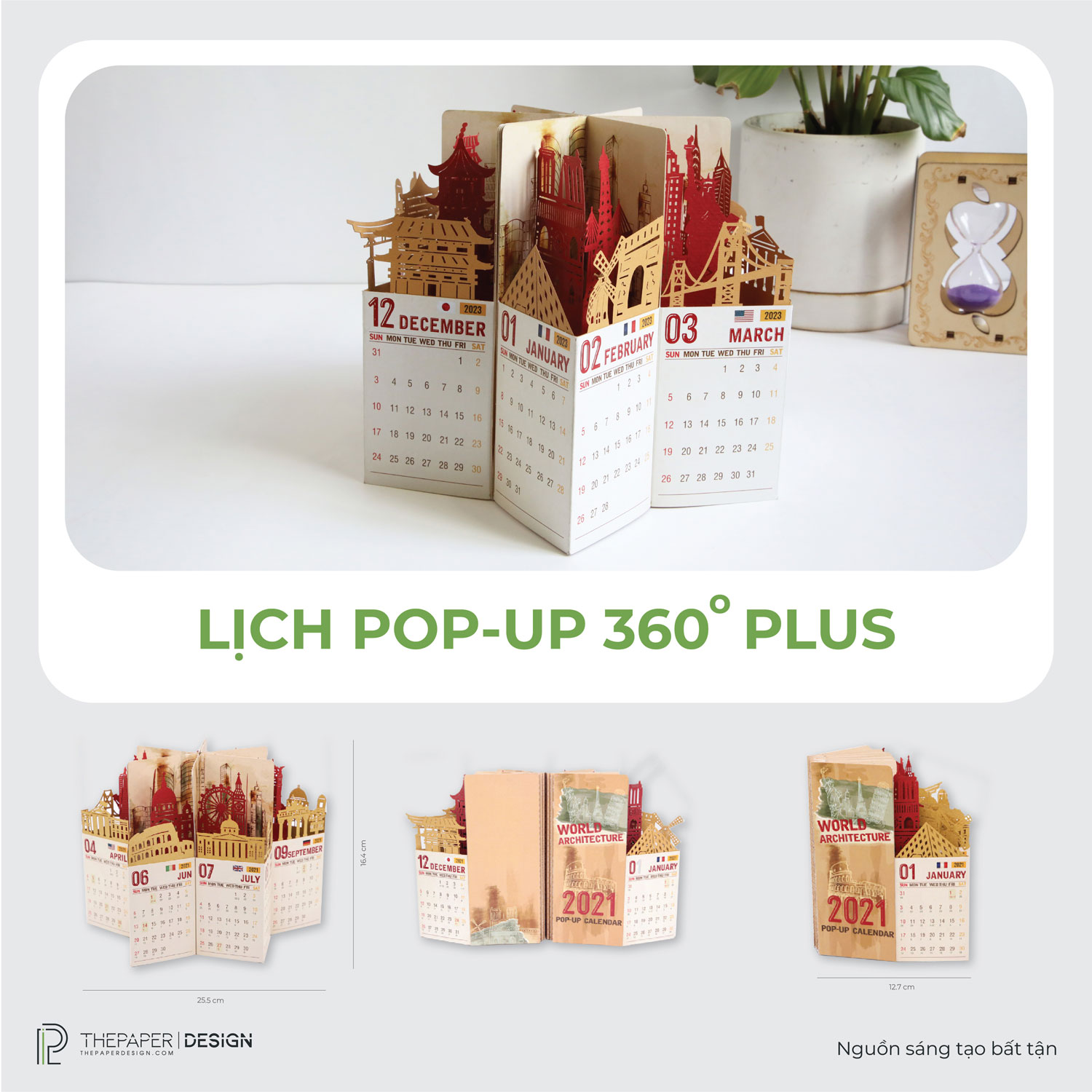 Lịch pop-up 3D The Paper Design