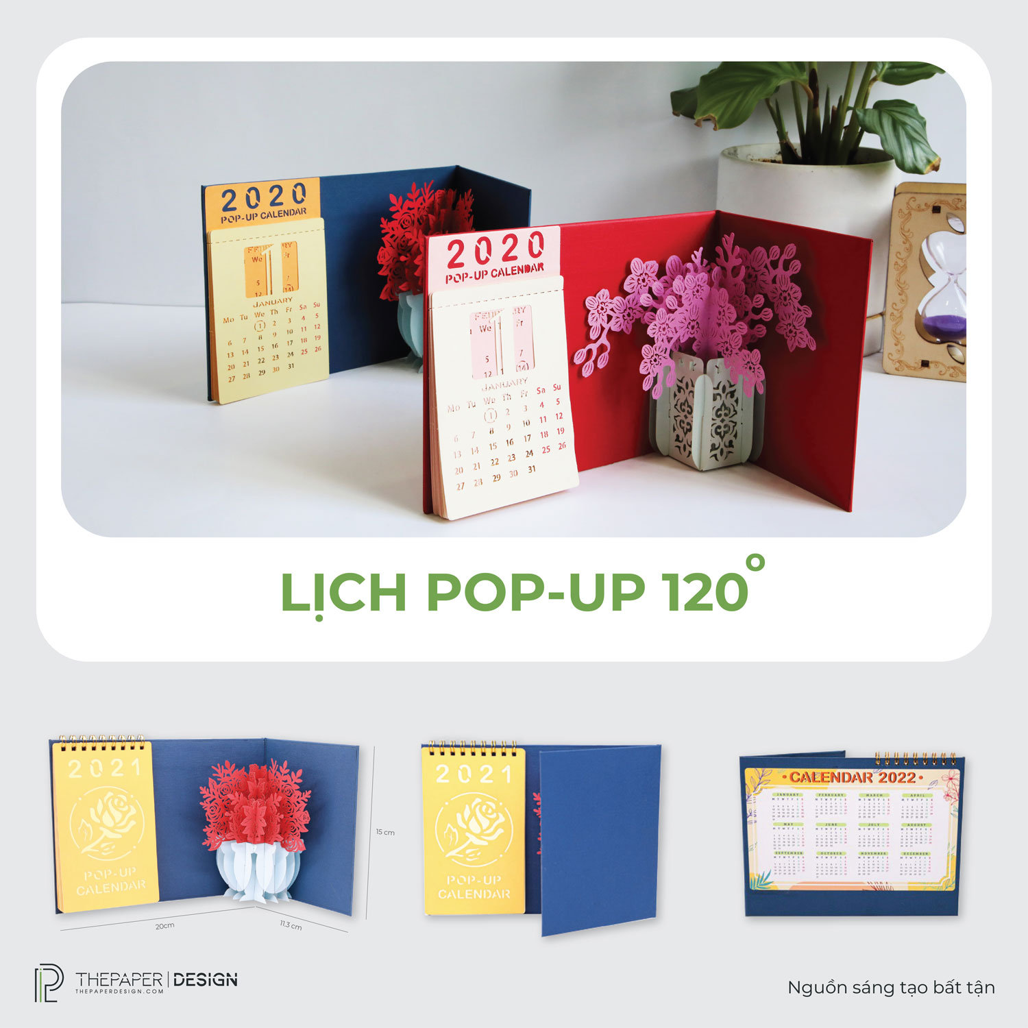 Lịch pop-up 3D The Paper Design