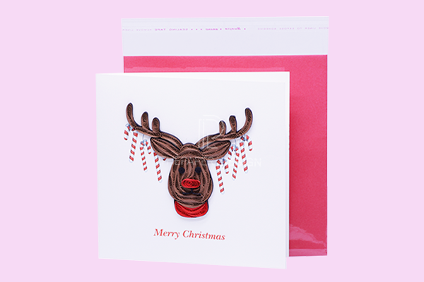 The Paper Design Christmas Deer Quilling Card