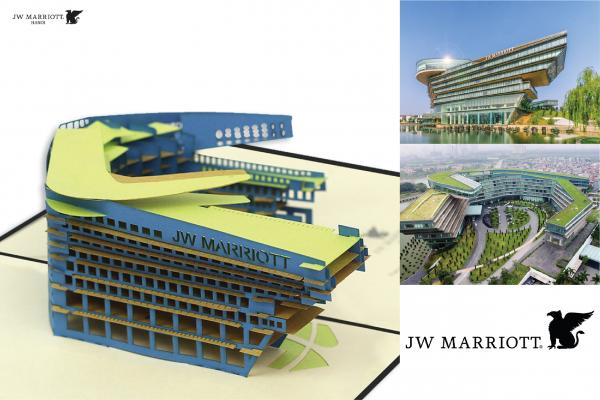 Thiệp 3D Mô Hình Kiến Trúc Khách Sạn 5 Sao JW Marriott Hà Nội