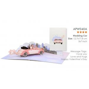 Thiệp 3D Xe Hoa Ngày Cưới - 3D Cards Wedding Car