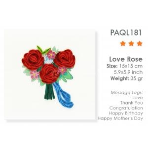 Thiệp Quilling Hoa Hồng Tình Yêu - Quilling Cards Love Rose