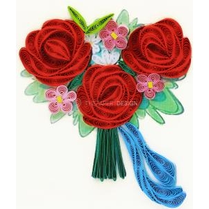 Thiệp Quilling Hoa Hồng Tình Yêu - Quilling Cards Love Rose