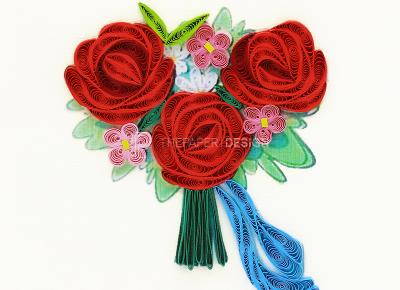 Thiệp Quilling Hoa Hồng Tình Yêu - Quilling Cards Love Rose