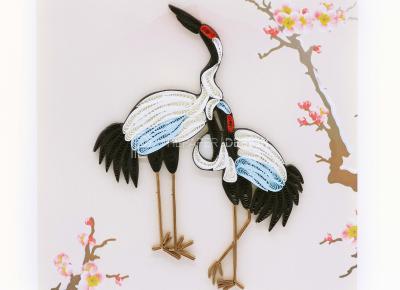 Thiệp Quilling Đôi Cò