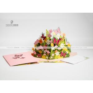Popup Card - Flower and Butterfly