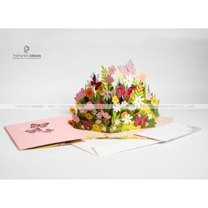 Popup Card - Flower and Butterfly