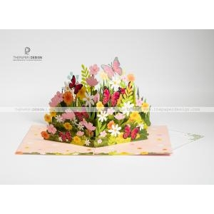 Popup Card - Flower and Butterfly