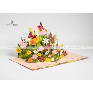 Popup Card - Flower and Butterfly