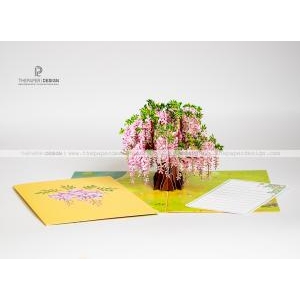 Thiệp 3D - Hoa Tử Đằng