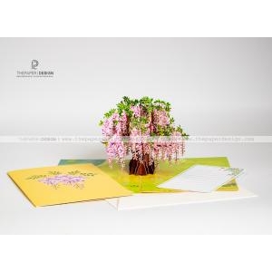 Thiệp 3D - Hoa Tử Đằng