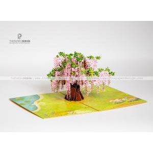 Thiệp 3D - Hoa Tử Đằng