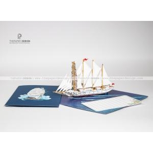 Popup Card - Sailling Ship