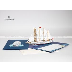 Popup Card - Sailling Ship