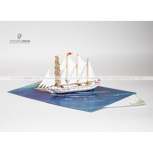 Popup Card - Sailling Ship