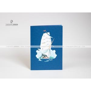 Popup Card - Sailling Ship