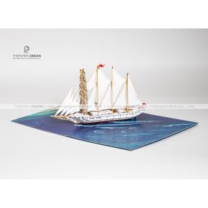 Popup Card - Sailling Ship