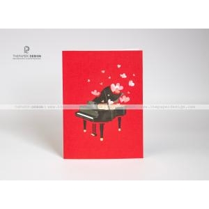 Popup Card - Piano for love