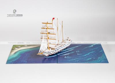 Thiệp 3D - Thuyền Buồm
