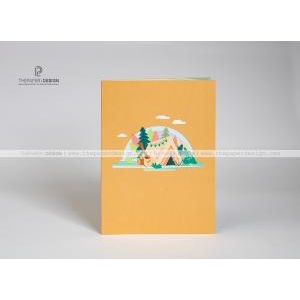 Thiệp 3D - Cắm trại