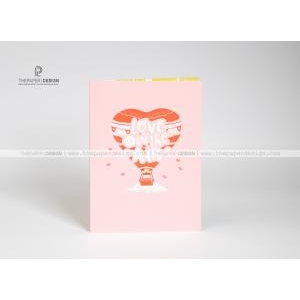 Thiệp 3D - Khinh Khí Cầu Tình Yêu
