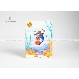 Thiệp 3D - Cá Mập
