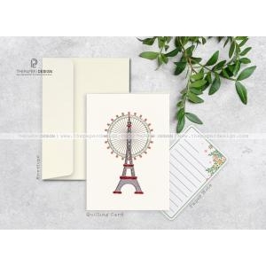 Thiệp Giấy Xoắn - Tháp Eiffel